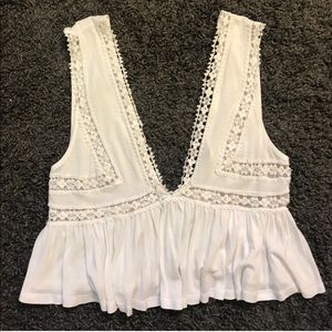 Urban Outfitters White Lace Tank